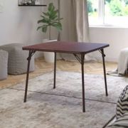 Folding Card Table - Brown